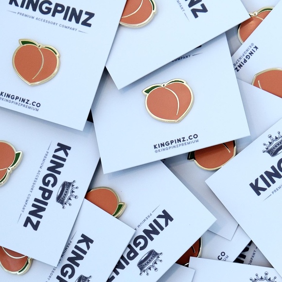 Peach Lapel Pin - Picture 2 of 2
